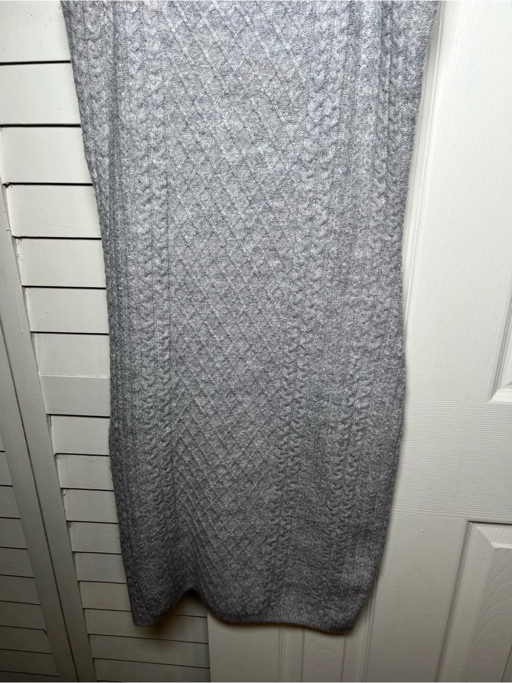 House of Harlow 1960 Cable Knit Sweater Tank Top Dress Size L